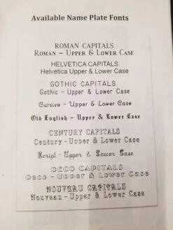 Nameplate #385 And #390