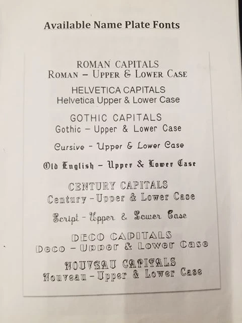 Large Name Tag, Plate #175 And #185 2 Large Name Tag, Plate #175 And #185 - Image 2