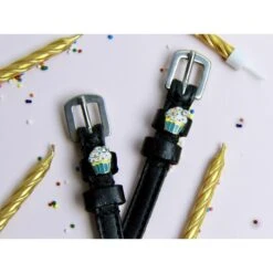 ManeJane Spur Straps With Charm - VARIOUS PATTERNS -Equestrian Supplies Store MJspurstrapcupcake