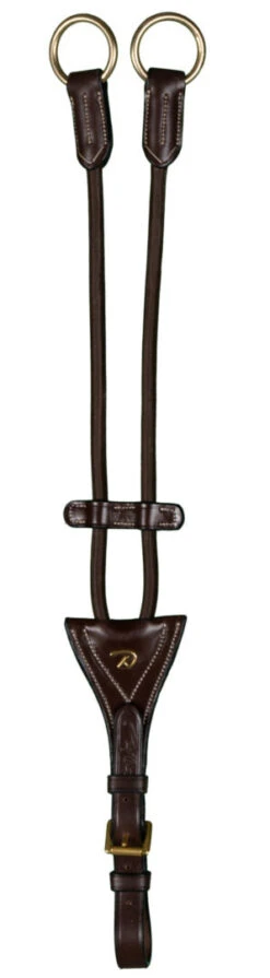 Dy'on D Collection Elastic Running Martingale Attachment -Equestrian Supplies Store fourchette de martingale a anneaux elastique brun full d collection 1