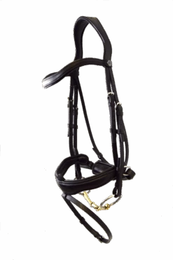 Signature By Antares Dressage Flash Noseband Snaffle Bridle W/Crank