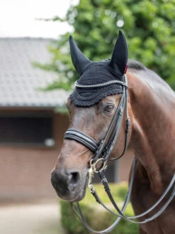 LeMieux Diamante Acoustic Fly Hood - 2 Colours 7 LeMieux Diamante Acoustic Fly Hood - 2 Colours -Equestrian Supplies Store lm diamanteflyhood black2 hr 1
